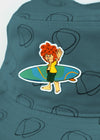Bucket Hat "Pumuckl surft" - ozeanblau