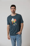 T-shirt "Pumuckl Ice Cream" - dark green
