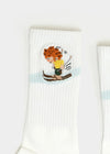 Sportsocken "Pumuckl Skirennen" - weiß