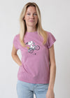 T-shirt "Peanuts: Radln" - wild rose